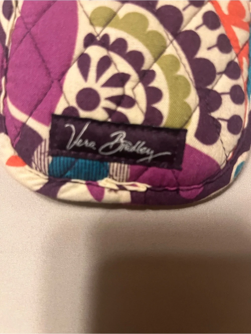Vera Bradley Quilted Purple Floral Soft Eyeglass Case for Glasses/Sunglasses
